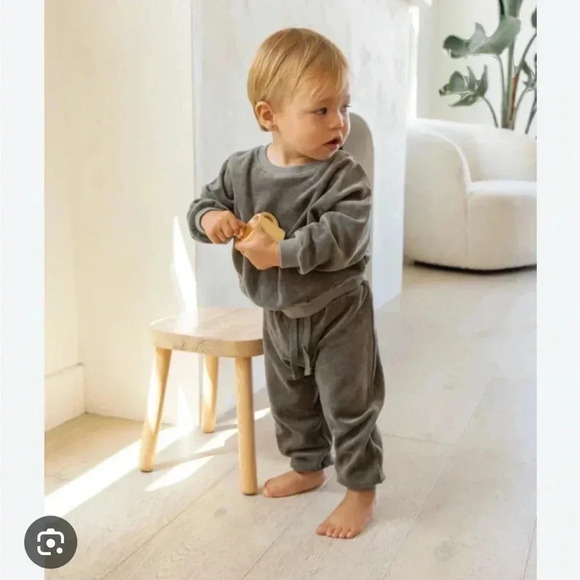 Quincy Mae Other - Quincy Mae Velour  Relaxed Fit Joggers